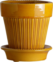 Bergs Potter - Simona krukke/fat 18 cm gul amber