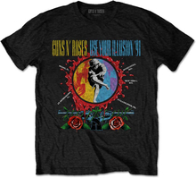 Guns N"' Roses: Unisex T-Shirt/Use Your Illusion Circle Splat (X-Large)