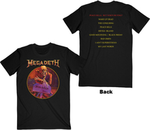 Megadeth: Unisex T-Shirt/Peace Sells¿ Track list (Back Print) (Small)