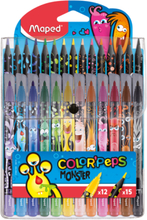Maped - Color"'Peps Monster set - 12 markers / 15 pencils