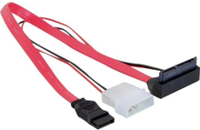 DeLOCK - SATA-kabel - SATA, 4-pins intern ström (5 V) till Micro SATA (hun) opvinklet - 30 cm