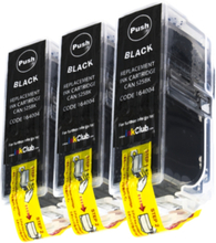 inkClub Bläckpatron svart pigment, 360 sidor, 3-pack KCB455-3 ersätter PGI-525BK