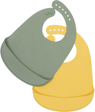 We Might Be Tiny - Catchie Bib 2 pack, Sage and Yellow