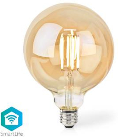 Nedis SmartLife LED vintage lampa | Wi-Fi | E27 | 806 lm | 7 W | Varm Vit | 1800 - 3000 K | Glas | Android- / IOS | Globe | 1 st.