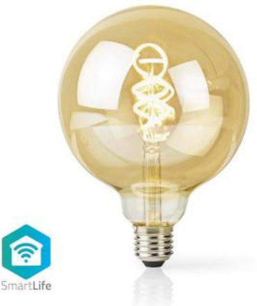 Nedis SmartLife LED vintage lampa | Wi-Fi | E27 | 360 lm | 4.9 W | Varm till cool vit | 1800 - 6500 K | Glas | Android- / IOS | Globe | 1 st.