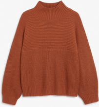 Vertical knit sweater - Orange