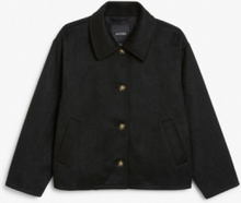 Shirt collar buttoned jacket - Black