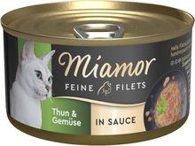 Miamor Feine Filets in Soße 24 x 85 g - Thunfisch & Gemüse