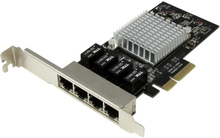 StarTech.com Gigabit Ethernet Nätverkskort med 4 portar - PCI Express, Intel I350 NIC