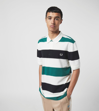 Fred Perry Texture Stripe Polo, vit