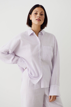 Gina Tricot - Seersucker pyjamas shirt - pyjamas - Purple - S - Female