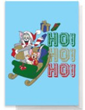 Tom And Jerry Sleigh Ho! Ho! Ho! Greetings Card - Standard Card