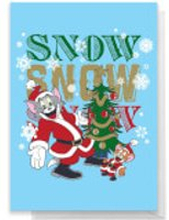 Tom And Jerry Snow Snow Snow Greetings Card - Standard Card