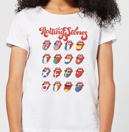 Rolling Stones International Licks Damen T-Shirt - Weiß - XL