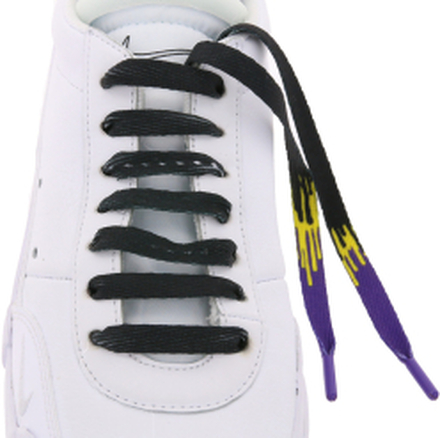 TubeLaces Schuhe Schuhbänder coole Schnürsenkel Schwarz/Violett/Gelb