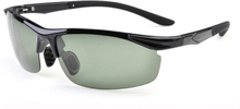 AOFLY Sunglasses -Bright black frame & Dark green lens