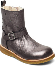 Boots - Flat - With Zipper Snørestøvletter Støvletter Rosa ANGULUS*Betinget Tilbud