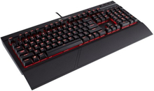 Corsair Gaming K68 Red Led Cherry Mx Red Kabling Tastatur Sort