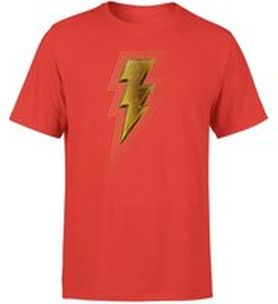Shazam! Fury of the Gods Gold Bolt Unisex T-Shirt - Red - XL - Red