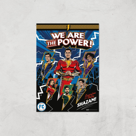 Shazam! Fury of the Gods We Are The Power! Giclee Art Print - A3 - Print Only