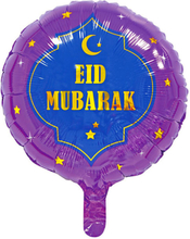 Lila folieballong Eid Mubarak