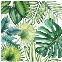 40x Tropische / jungle thema servetten 33 x 33 cm