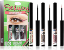 Schwing Liquid Eyeliner Kit Trio Vol. 2 Eyeliner Sminke Nude The Balm*Betinget Tilbud