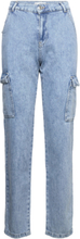 Pocket Cargo Jeans Bottoms Jeans Straight-regular Blue Mango