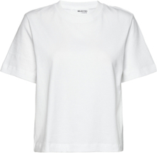 Slfessential Ss Boxy Tee Noos Tops T-shirts & Tops Short-sleeved White Selected Femme