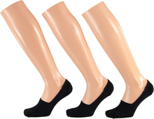 Zwarte sneaker sokken met siliconen hiel voor dames 3 pak