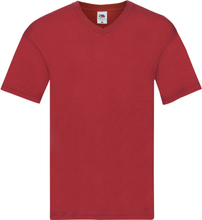 Basic V-hals katoenen t-shirt rood voor heren
