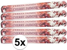 5x pakje wierook stokjes Cherry Jasmine
