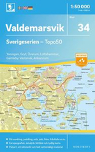 34 Valdemarsvik Sverigeserien Topo50 : Skala 1:50 000