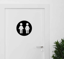 Toilet sticker Vrouw man toilet teken