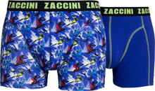 Zaccini 2-pack boxershorts snowboard - blauw