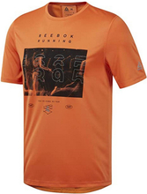 Kortærmet T-shirt til Mænd Reebok RUN CREW TEE DY8322 Orange 2XL