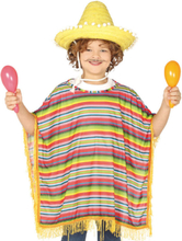 Stripete Meksikaner Poncho til Barn