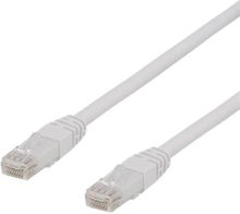 DELTACO Network Cable | Cat 6a | U/UTP | Low smoke/halogen free | Patch round (standard) | White | 1