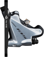 Shimano 105 ST-R7025 Hydraulic Brakes Short Reach Mechanical Shifters with BR-R7070 Flat Mount Calipers - Left Rear - Black