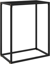 vidaXL Avlastningsbord svart 60x35x75 cm härdat glas