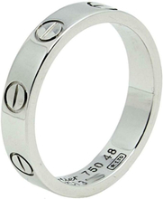 Pre-eide kjærlighet 18k hvitt gull smalt bryllupsband ring