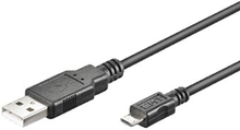 Champion USB A -- MicroUSB lataus/Sync kaapeli 1M - Musta