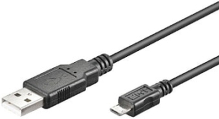 Champion USB A -- MicroUSB lataus/Sync kaapeli 1M - Musta