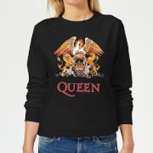Queen Crest Women's Sweatshirt - Black - XS