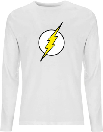 DC Justice League Core Flash Logo Unisex Long Sleeve T-Shirt - White - XS