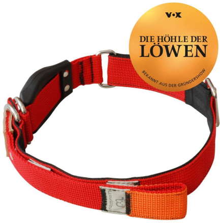 WowWow Hundehalsband Professional, rot - Grösse S: 33 - 37 cm Halsumfang, B 35 mm