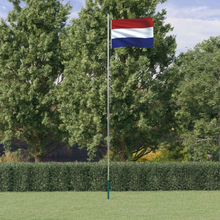 vidaXL Nederländernas flagga och flaggstång 6,23 m aluminium