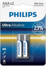 Philips Ultra Alkaline AAA 2-pack Batterier AAA