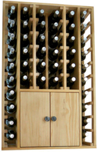 ESMA - Winerex - 44 flasker + skap i bunnen Brunbeiset furu