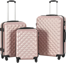 Kuffertsæt i 3 dele hardcase rosenguld ABS